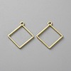 Alloy Rhombus Pendants LS-PALLOY-WH0048-28-1