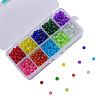 800Pcs 10 Colors Spray Painted Crackle Glass Beads CCG-CJ0001-02-4