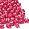 Opaque Striped Acrylic Beads MACR-S373-27D-03-3