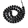 Natural Black Onyx(Dyed & Heated) Beads Strands G-T144-A01-02-3