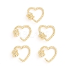 Brass Screw Carabiner Lock Charms X-ZIRC-E164-13G-1
