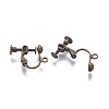 Rack Plated Brass Screw Clip-on Earring Findings KK-P169-04AB-2
