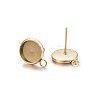 Ion Plating(IP) 304 Stainless Steel Stud Earring Settings LS-X-STAS-H467-08G-12mm-1
