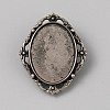 Tibetan Style Zinc Alloy Bolo Tie Slides Clasp Cabochon Settings FIND-WH0260-37I-AS-1