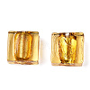Handmade Silver Foil Lampwork Beads FOIL-S006-12x12mm-07-2