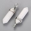 Natural White Jade Double Terminated Pointed Pendants X-G-F295-04H-2