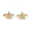 Rack Plating Brass Pave Cubic Zirconia Slide Charms KK-G464-02LG-2