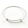 Tarnish Resistant Adjustable 201 Stainless Steel Expandable Bangle Making STAS-R069-04-1
