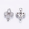 Long-Lasting Plated Brass Micro Pave Cubic Zirconia Links ZIRC-F069-26P-2