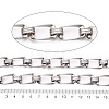 Alloy Rectangle Oval Link Chains LCHA-T001-15P-3