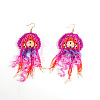 Bohemian Style Glass Seed Beads Dangle Earrings FS-WG15E1C-01-2