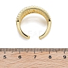 Rack Plating Brass Micro Pave Clear Cubic Zirconia Cuff Finger Rings for Women RJEW-M028-34G-3