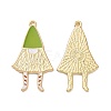 Christmas Theme Rack Plating Alloy Enamel Pendants PALLOY-O109-41LG-1