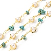 Handmade Natural Turquoise Chip Beaded Chains CHC-M024-22G-02-1