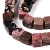 Natural Rhodonite Beads Strands G-T139-6x6-16A-3