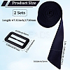 2Pcs Tie a Knot Polyester Waist Belt with Plastic Buckle AJEW-GF0014-53A-2