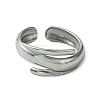 304 Stainless Steel Open Cuff Ring RJEW-L110-003P-2