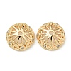 Rack Plating Brass Micro Pave Clear Cubic Zirconia Bead Caps KK-K386-13G-01-1