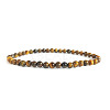 4mm Round Natural Tiger Eye Beads Bracelet for Men KG3069-34-1
