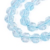 Transparent Crackle Glass Beads Strands GLAA-Q108-03A-09-3