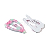 10Pcs 5 Colors Tartan Pattern Epoxy Resin Snap Hair Clip PHAR-P009-01E-4
