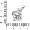 Brass Micro Pave Cubic Zirconia Pendants KK-P330-01B-P-3