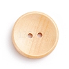 Natural Wooden Buttons X-BUTT-WH0015-04C-25mm-1