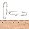 304 Stainless Steel Safety Pins Brooch Findings STAS-C181-01E-P-2