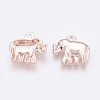 Cadmium Free & Nickel Free & Lead Free Alloy Elephant Pendants PALLOY-E391-28RG-NR-1