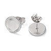 Non-Tarnish 304 Stainless Steel Stud Earrings Findings STAS-M323-09P-2