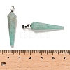 Natural Amazonite Pointed Pendants G-D089-01P-01-3