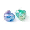 10Pcs 5 Colors Transparent Crackle Acrylic Beads MACR-YW0002-64-2