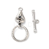 Brass Micro Pave Clear Cubic Zirconia Toggle Clasps KK-P234-72P-2