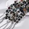 Natural Indian Agate Beaded Bracelets for Women G-P563-07P-20-3