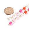 Handmade Rainbow Color Transparent Acrylic Bead Chains AJEW-JB01140-01-3