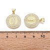 Religion Brass Micro Pave Clear Cubic Zirconia Pendants KK-N287-43G-01-3