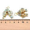 Brass Cloisonne Pendants KK-P251-A01-G-04-3