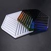 Hollow Hexagon DIY Cup Mats Silicone Molds DIY-OC0003-13-7
