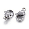 Non-Tarnish 304 Stainless Steel Lobster Claw Clasps X-STAS-F182-01P-E-1