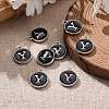 Platinum Plated Alloy Charms ENAM-S118-02Y-P-5