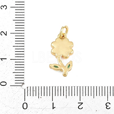 Brass Micro Pave Cubic Zirconia Pendants KK-F938-29G-01D-1