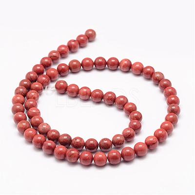 Natural Red Jasper Bead Strands G-K153-B19-10mm-1