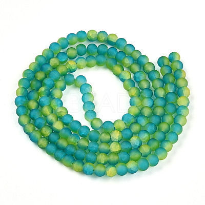 Crackle Glass Beads Strands GLAA-N009-6mm-10-1