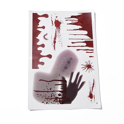 Halloween Theme PVC Static Stickers DIY-F133-09-1