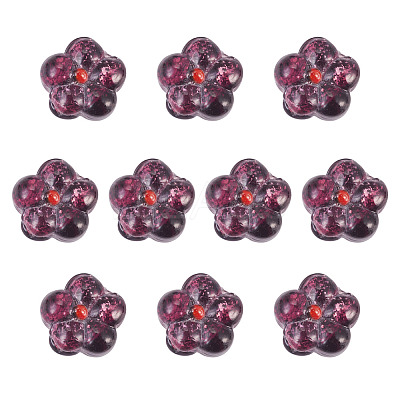 10Pcs Transparent Handmade Bumpy Lampwork Beads LAMP-TADJ0001-48A-1