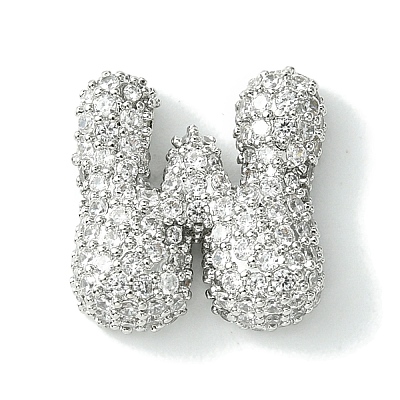Rack Plating Brass Clear Cubic Zirconia Pendants KK-S378-01P-W-1