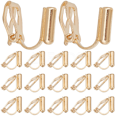 20Pcs Brass Clip-on Earring Findings KK-SC0004-81KCG-1