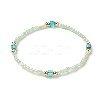 Glass Seed Bead Beaded Bracelets for Women BJEW-JB09287-1