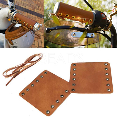 2 Sets 2 Colors Imitation Leather Motorbike Handle Ccover AJEW-AN0007-41-1