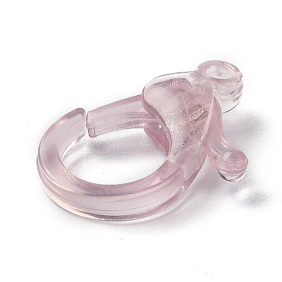 Transparent Plastic Lobster CLaw Clasps KY-H005-A06-1